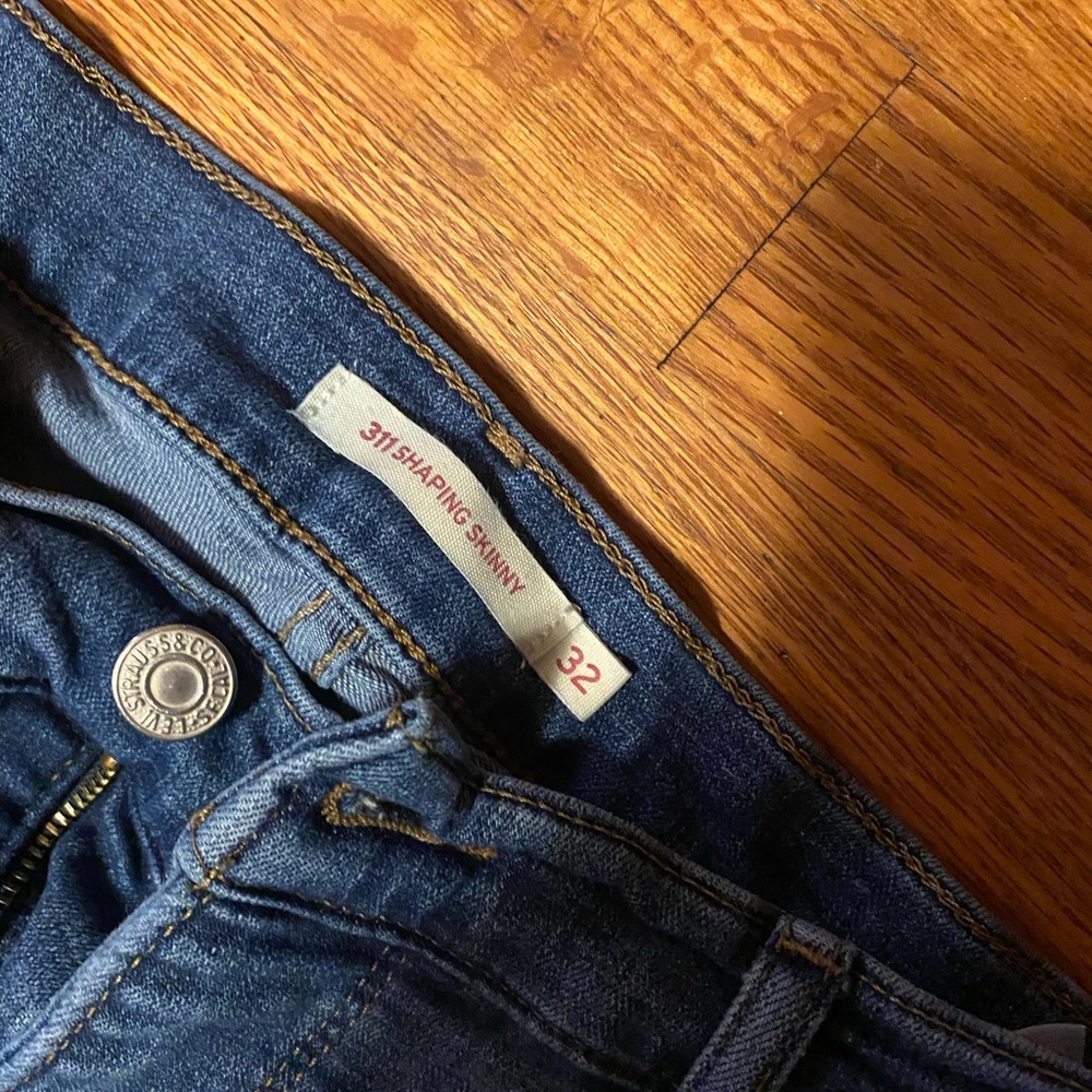 Signature by Levi Strauss Blue Skinny Jeans with Distressed Look - Picture 2 of 4